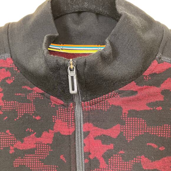 Smartwool Men’s XL 250 Merino Wool 1/4 Zip Base Layer Shirt Printed FLAWED - Picture 3 of 16